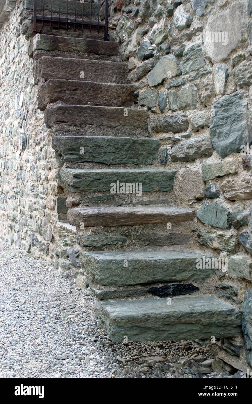 Treppen, Stein, Burg, Schritte Stockfoto