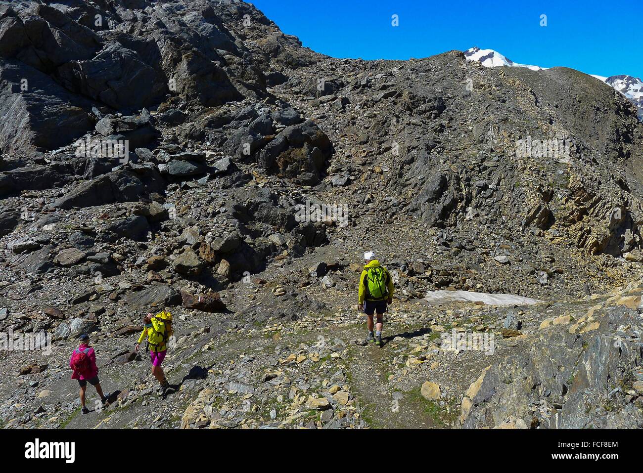 Vordere Rotspitze Bergtour - August 2015 Stockfoto