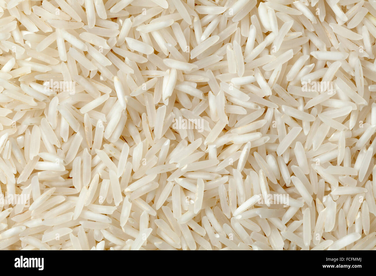 Rohe Basmati Ricefull frame Stockfoto