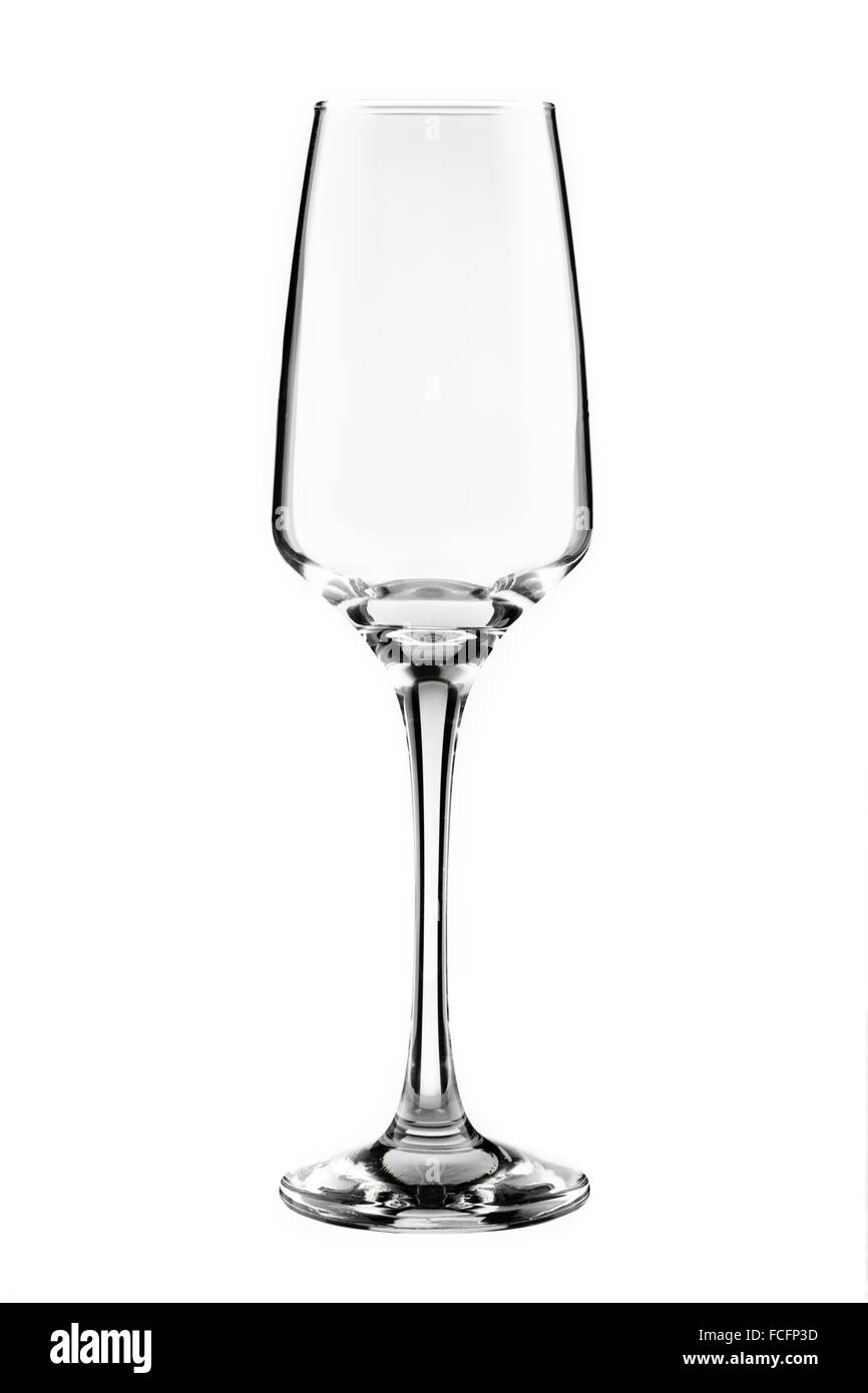 Leeres Glas Wein Stockfoto