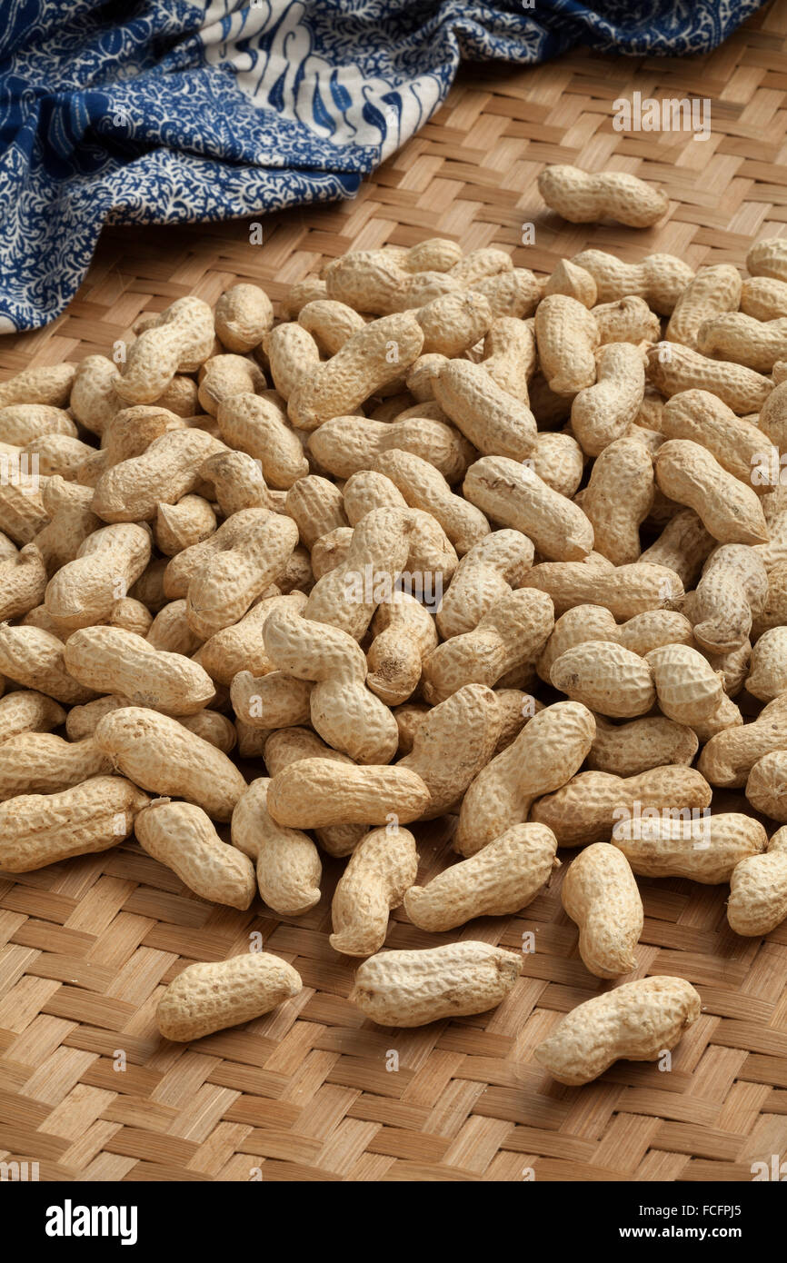 Geröstete Erdnüsse in der Schale Stockfoto
