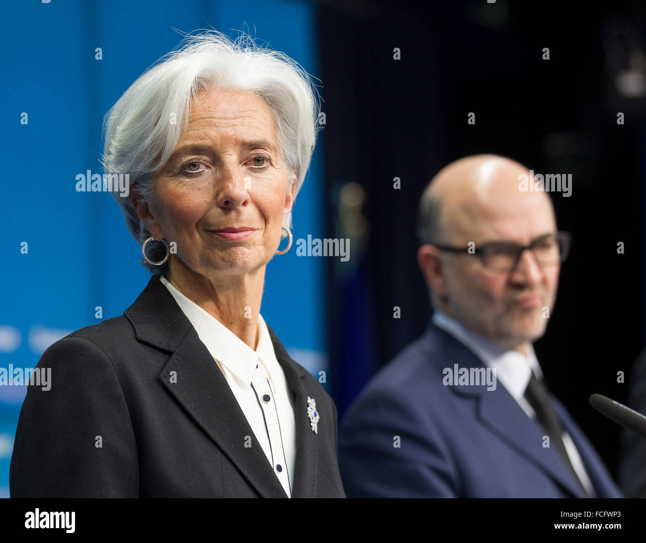 Belgien, Brüssel: Christine Lagarde, Managing Director (MD) des Internationalen Währungsfonds (IWF) (2015/02/16) Stockfoto