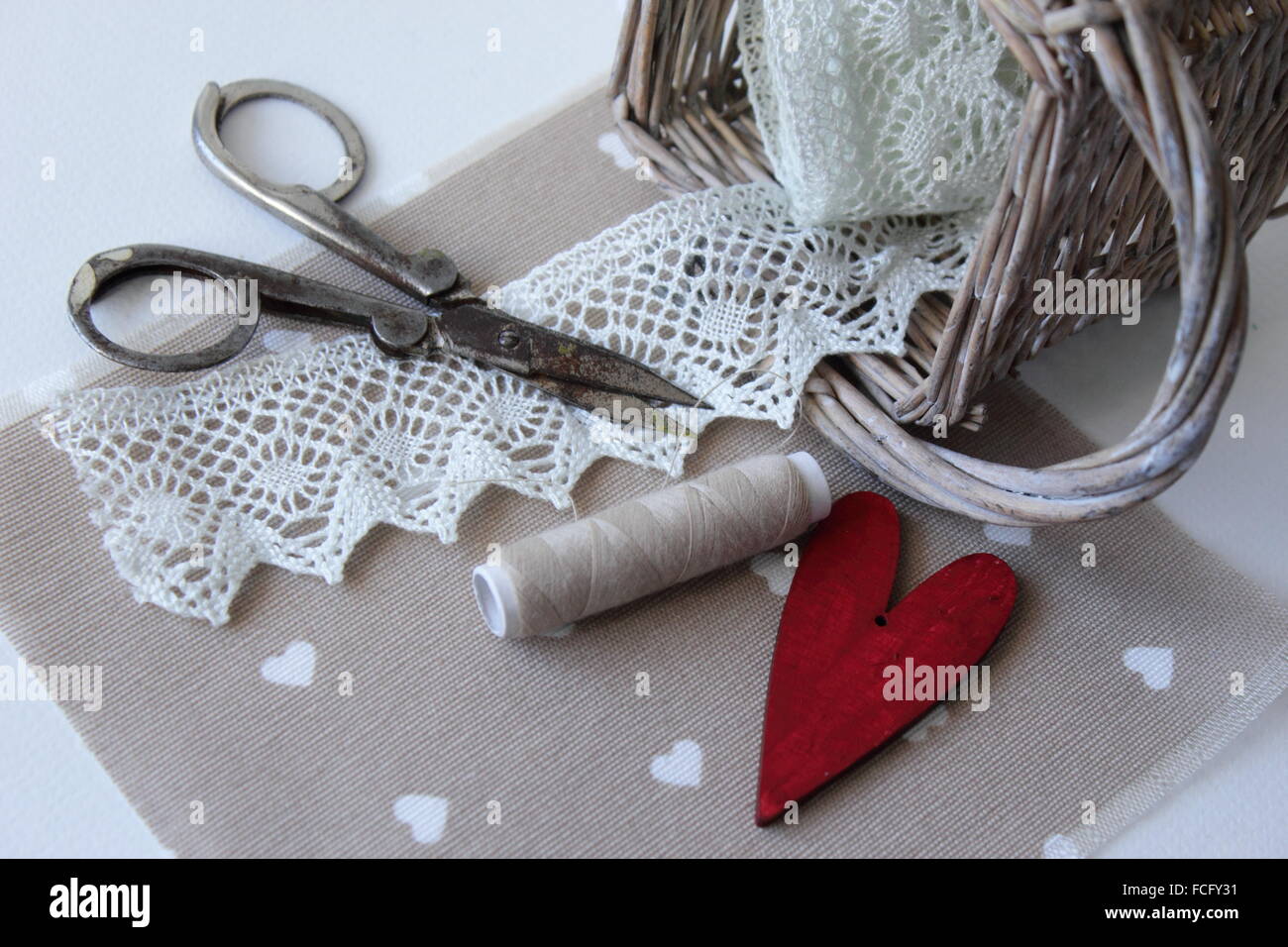 Material und Werkzeug für kreatives Arbeiten Stockfoto