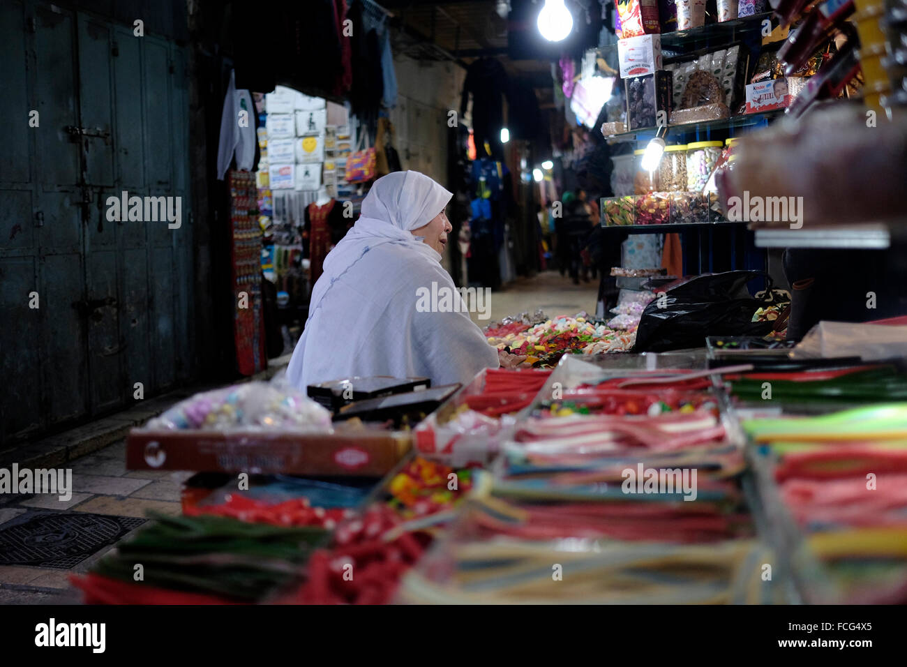 Markt-Szene in Beit Habad auch Khan az Zait Straße in das muslimische Viertel Altstadt Ost-Jerusalem Israel Stockfoto
