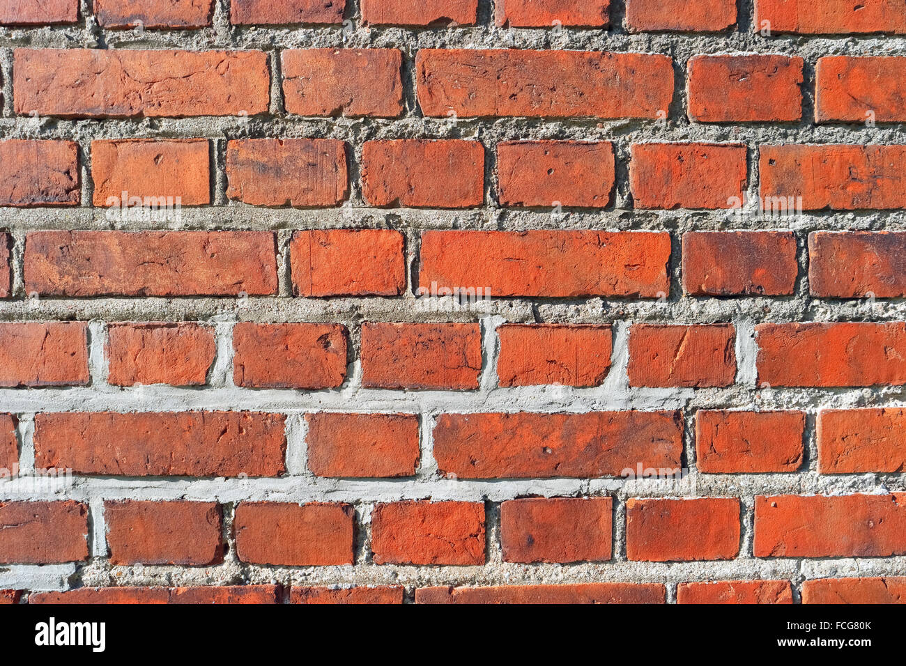 Rote Ziegel Grunge Stadtmauer für Hintergrund und Struktur Stockfoto