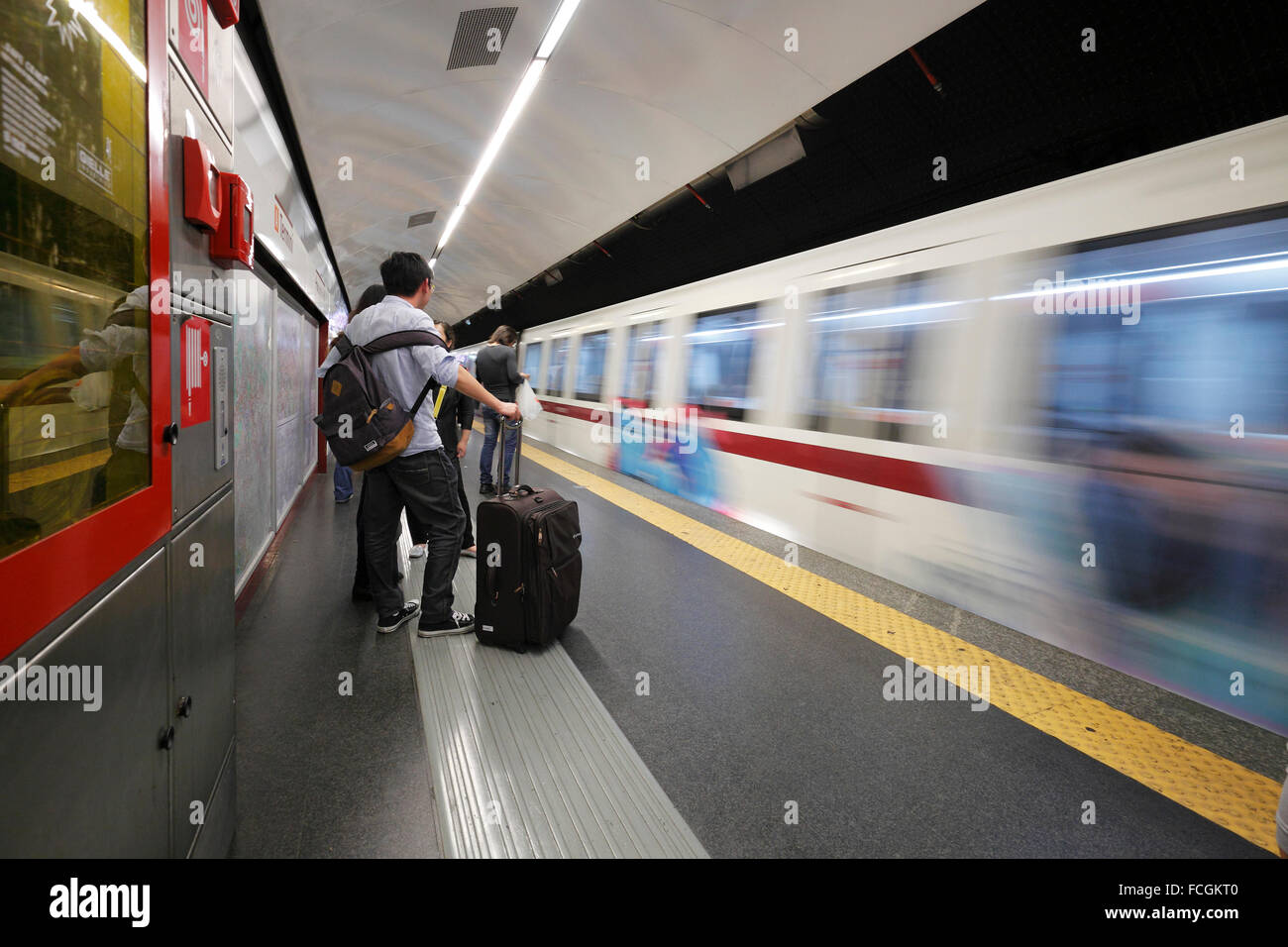 Die Metro von Rom, Italien; Metropolitana di Roma Stockfoto