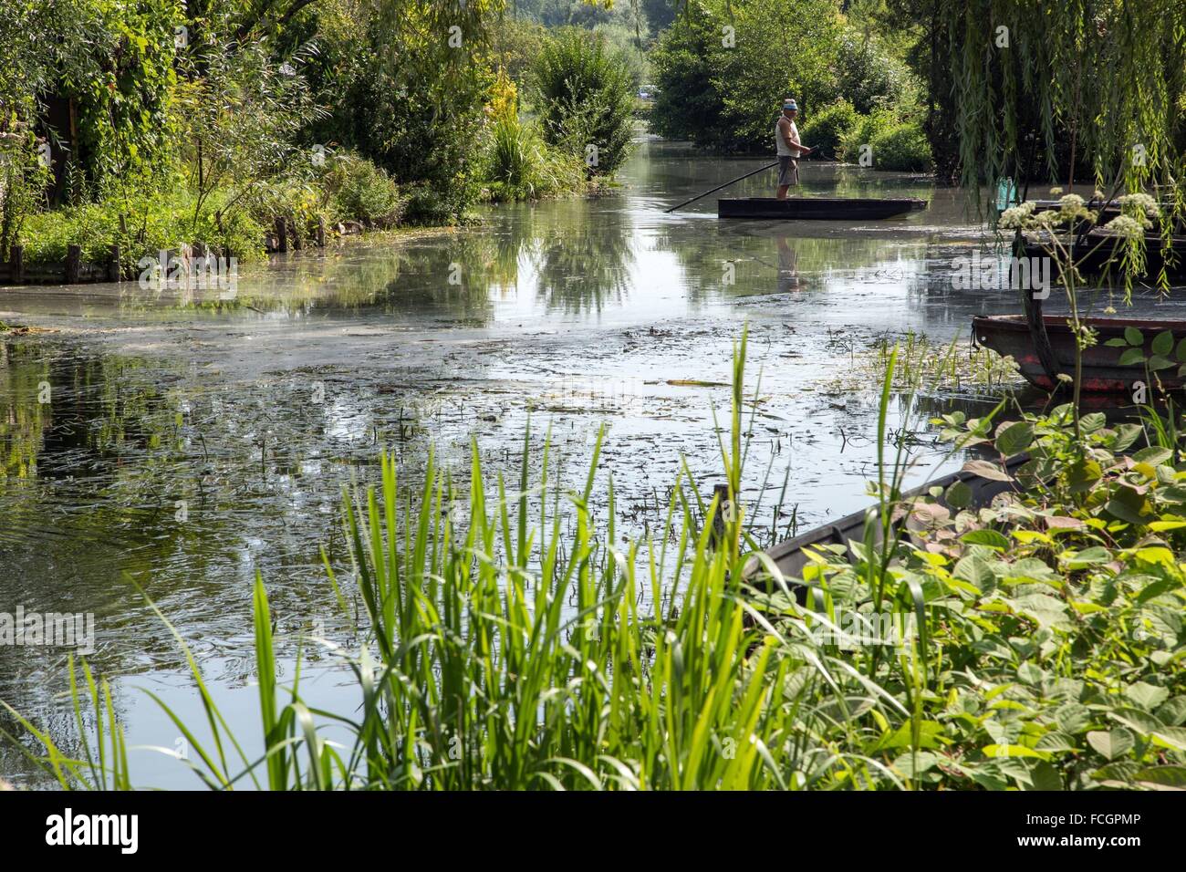 AUSFLUG IN DEN SÜMPFEN VON BOURGES, CHER (18), CENTRE, FRANKREICH Stockfoto