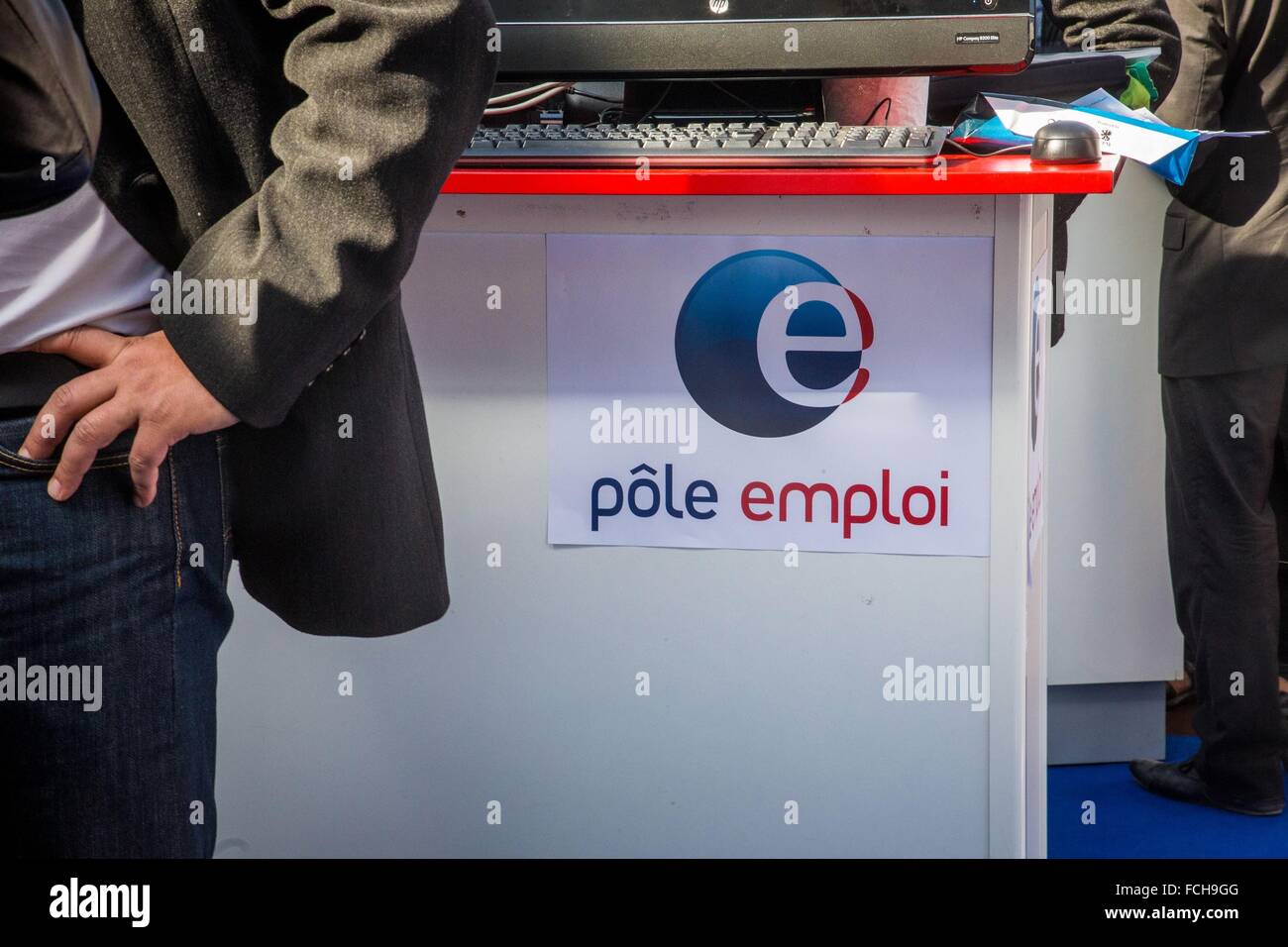 ABBILDUNG POLE EMPLOI ARBEITSAMT Stockfoto