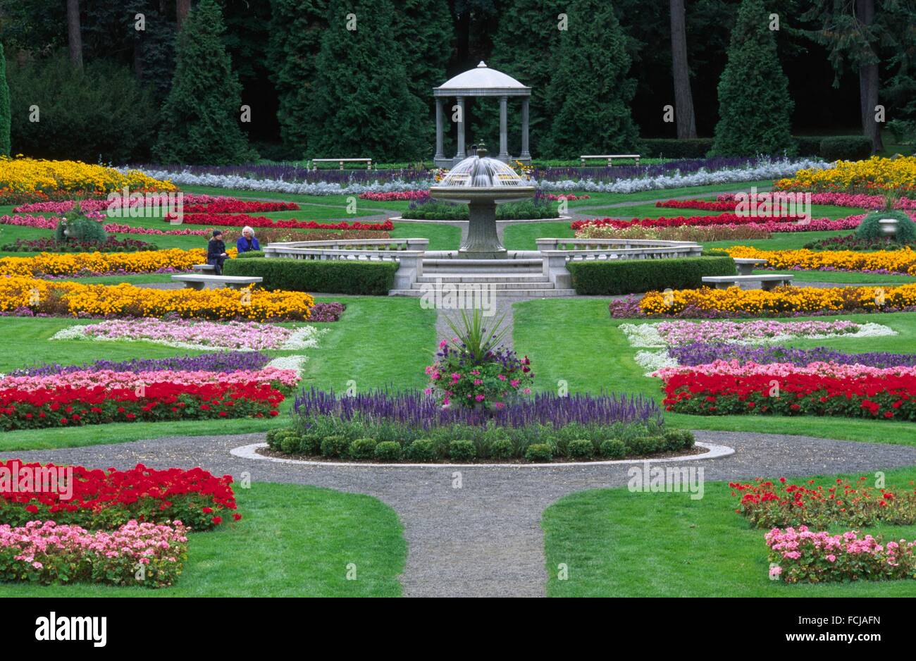 Duncan Garten Manito Park Spokane Washington Stockfoto Bild