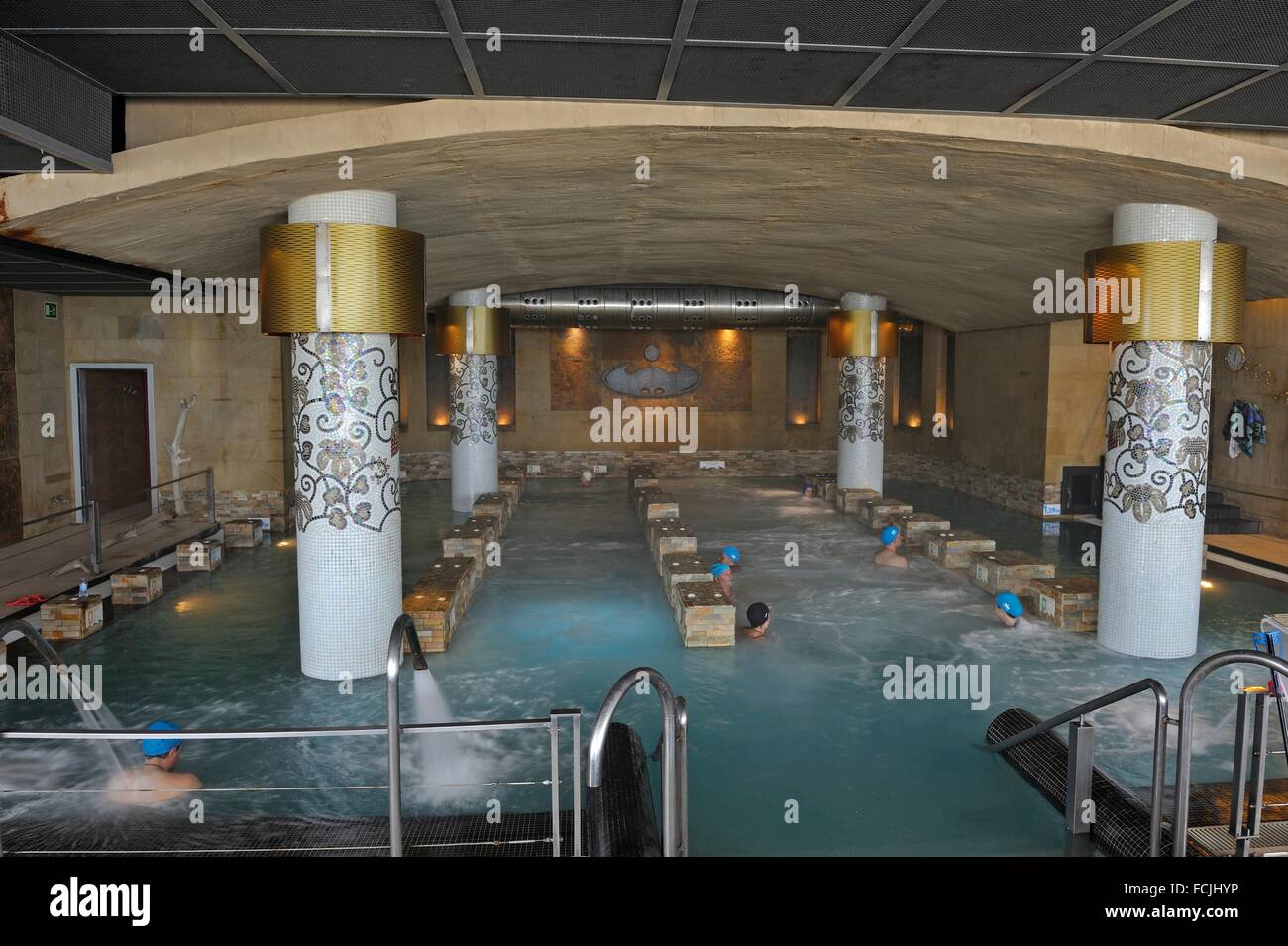 La Perla Thalassotherapy im La Concha Strand, San Sebastian, Golf von Biskaya, Provinz Gipuzkoa