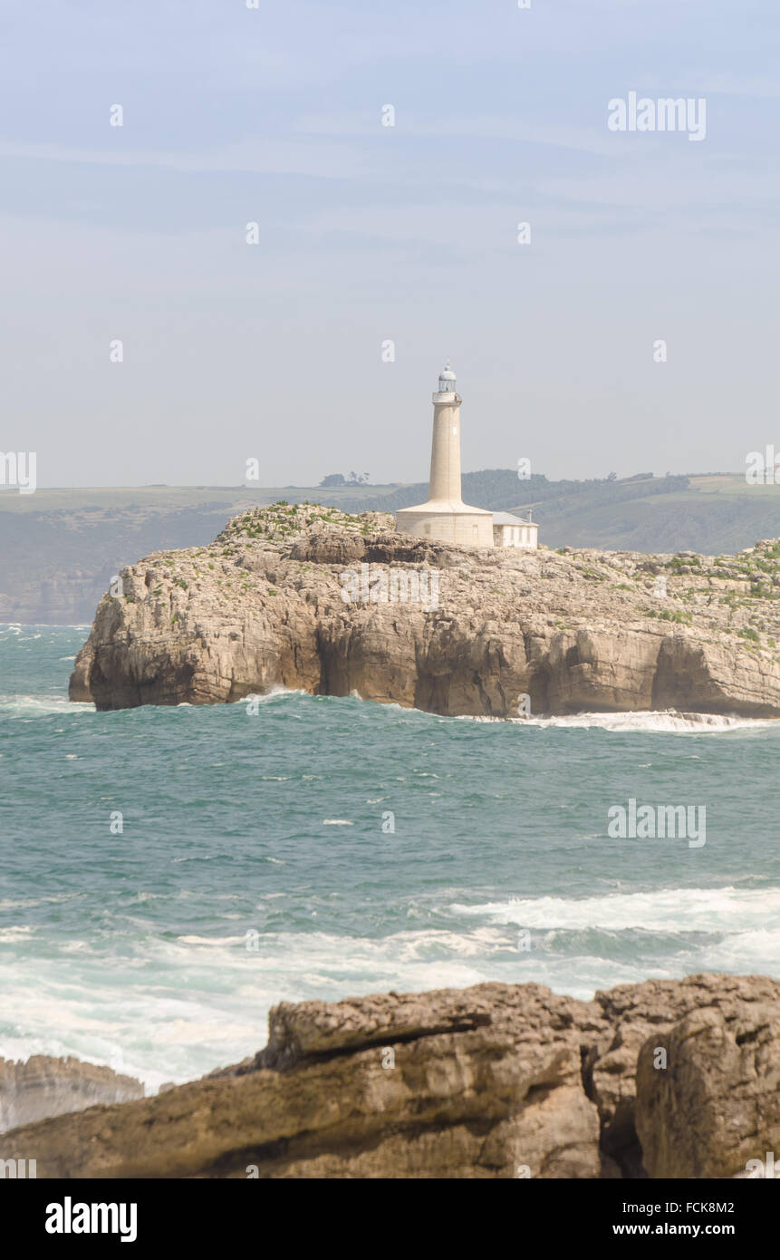 Santander Küste Leuchtturm. Kantabrien Nordspanien Stockfoto