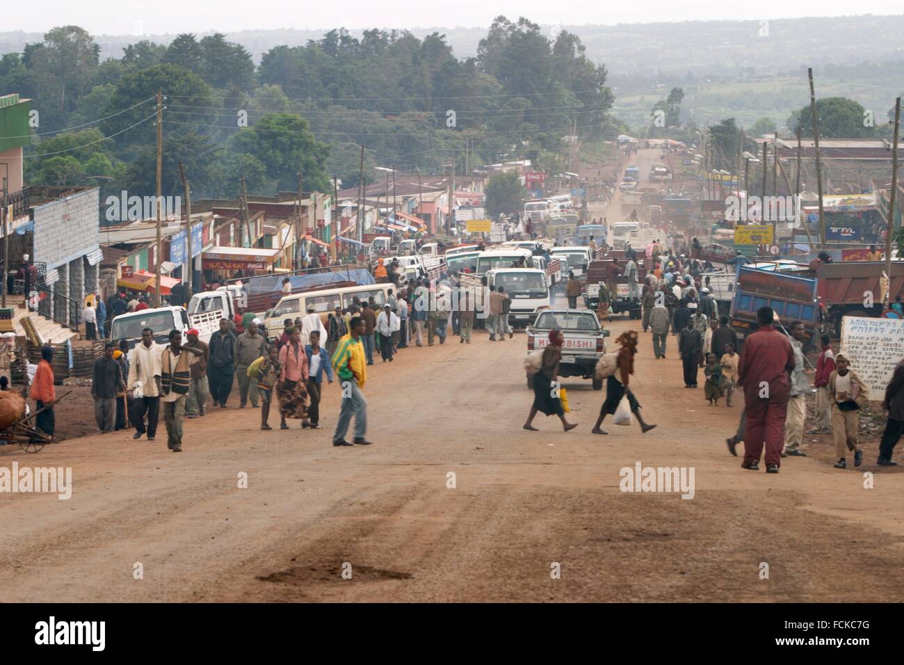 Markt, Shashemene, Oromia Region, Äthiopien Stockfoto