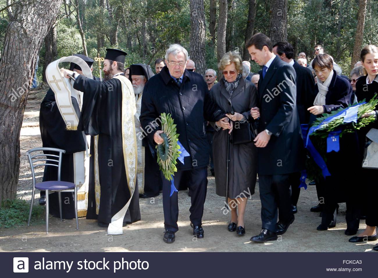 König CONSTANTINE von Griechenland mit seiner Frau Königin ...