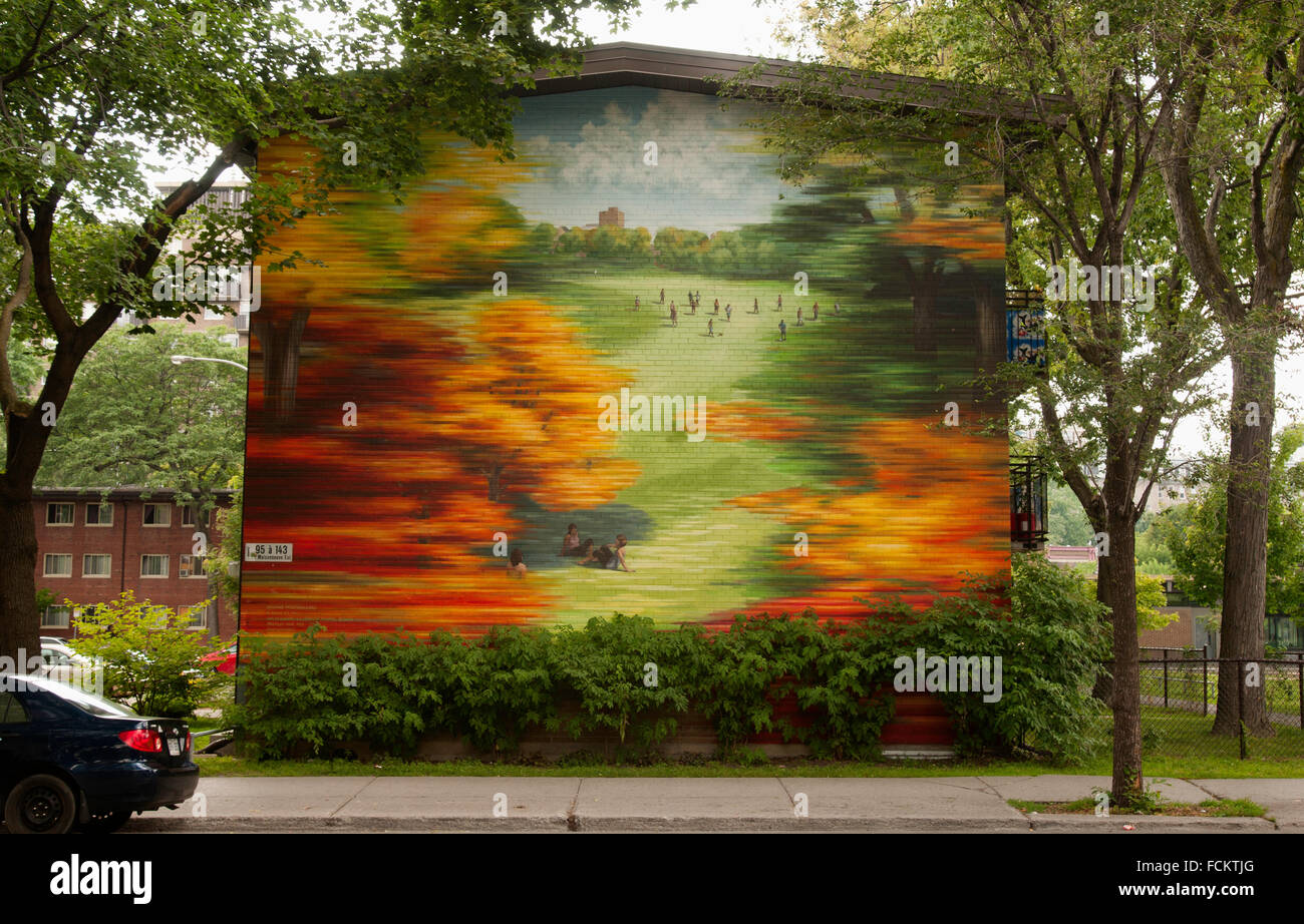 Eine schön dekorierte Wand in Montreal - Kanada Stockfoto