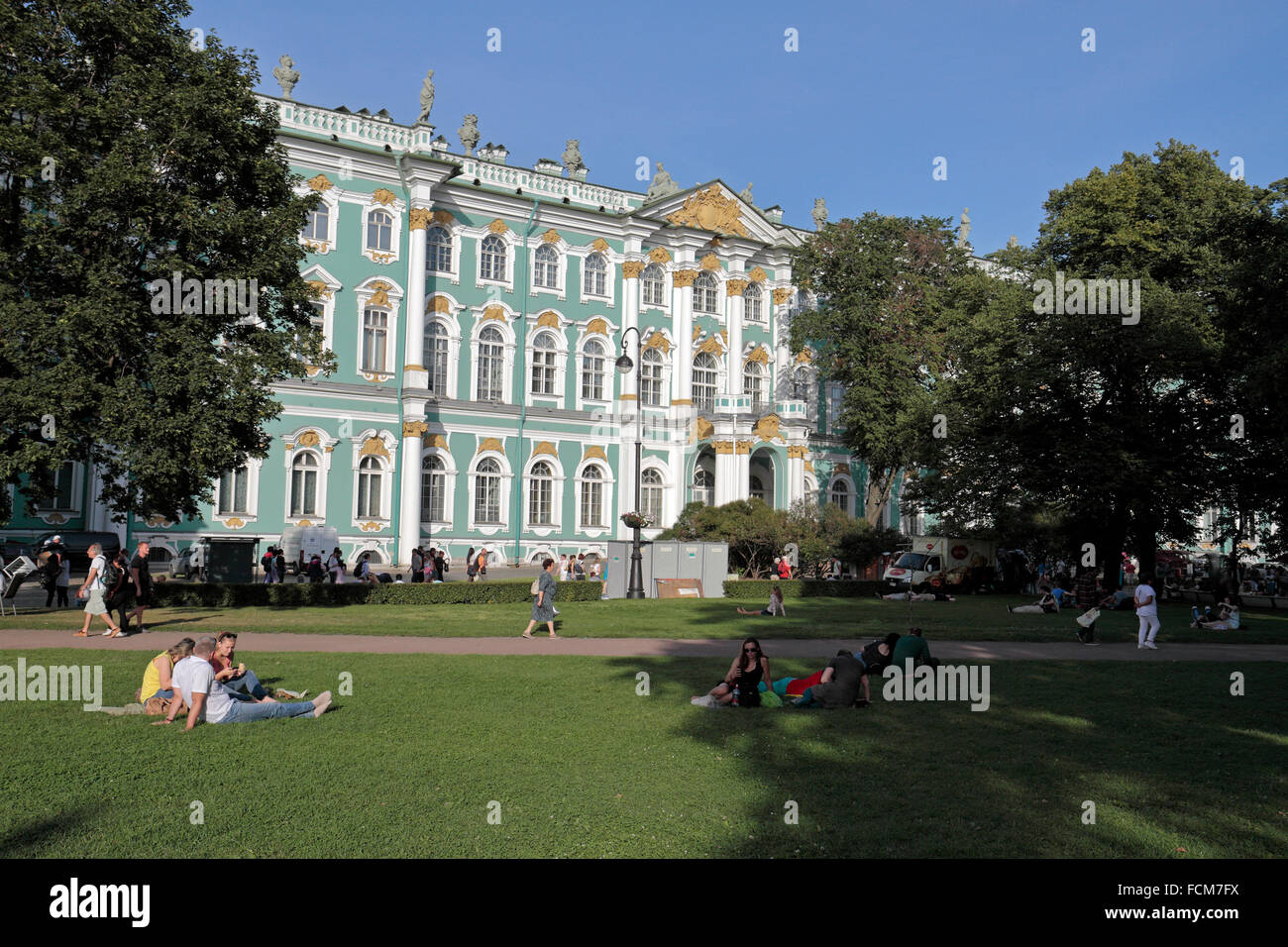 Der Winterpalast, beherbergt die Eremitage im Zentrum Saint Petersburg, Northwestern, Russland. Stockfoto