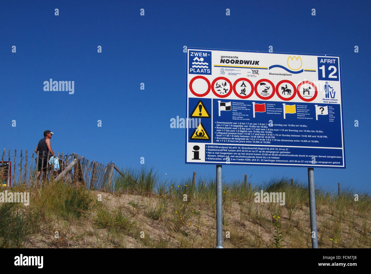 Schema der Verordnungen Noordwijk Aan Zee, Niederlande-Europa Stockfoto