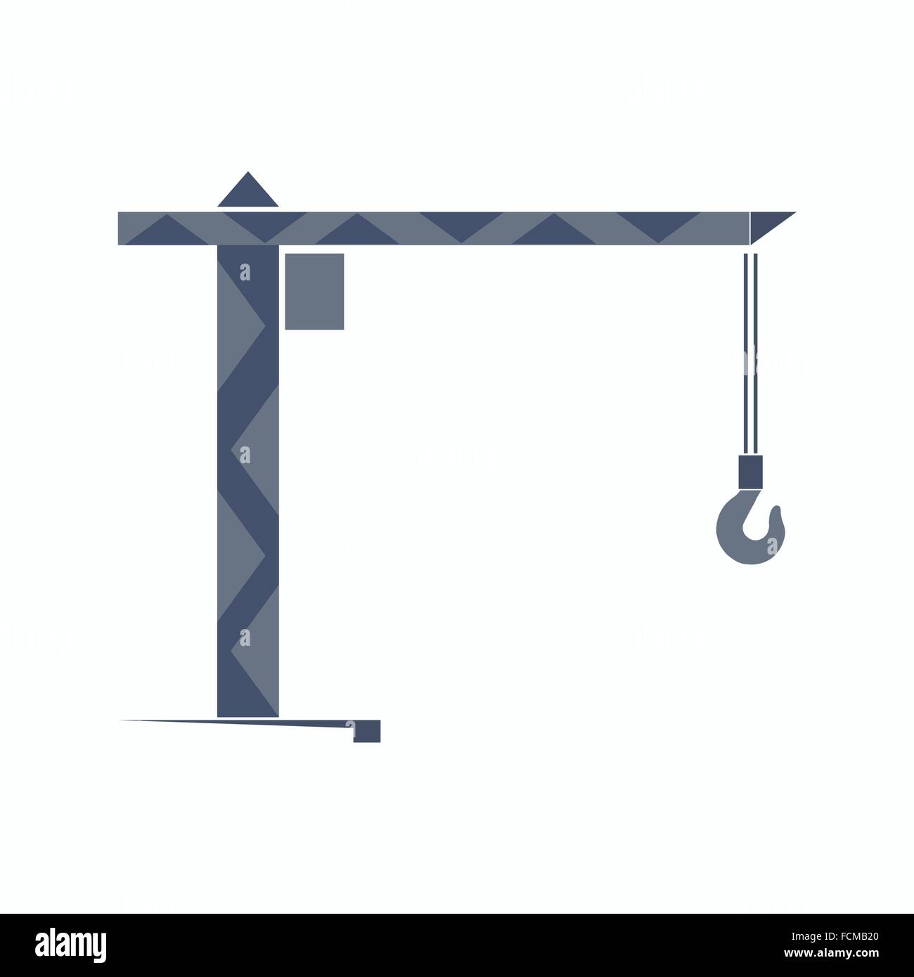 Revolver schwenkbaren Kran-Symbol Stock Vektor