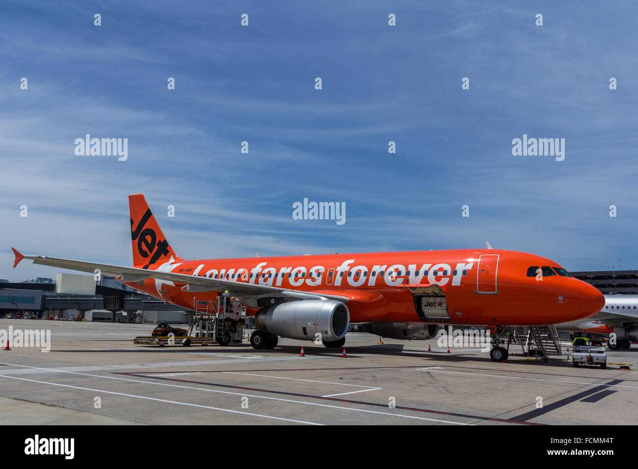 Jet star Budget Airlines Passagier-jet Stockfoto