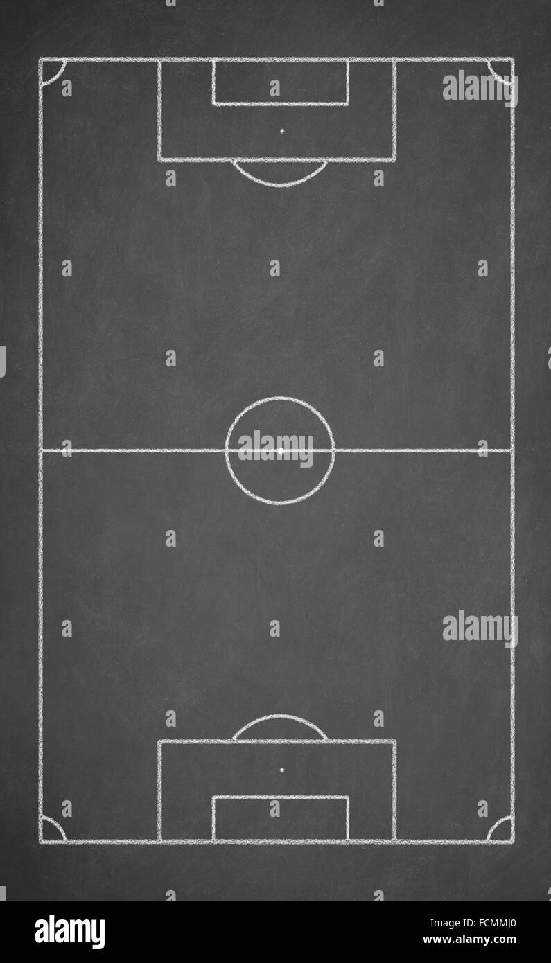 Fußball-Board, schwarz Stockfoto