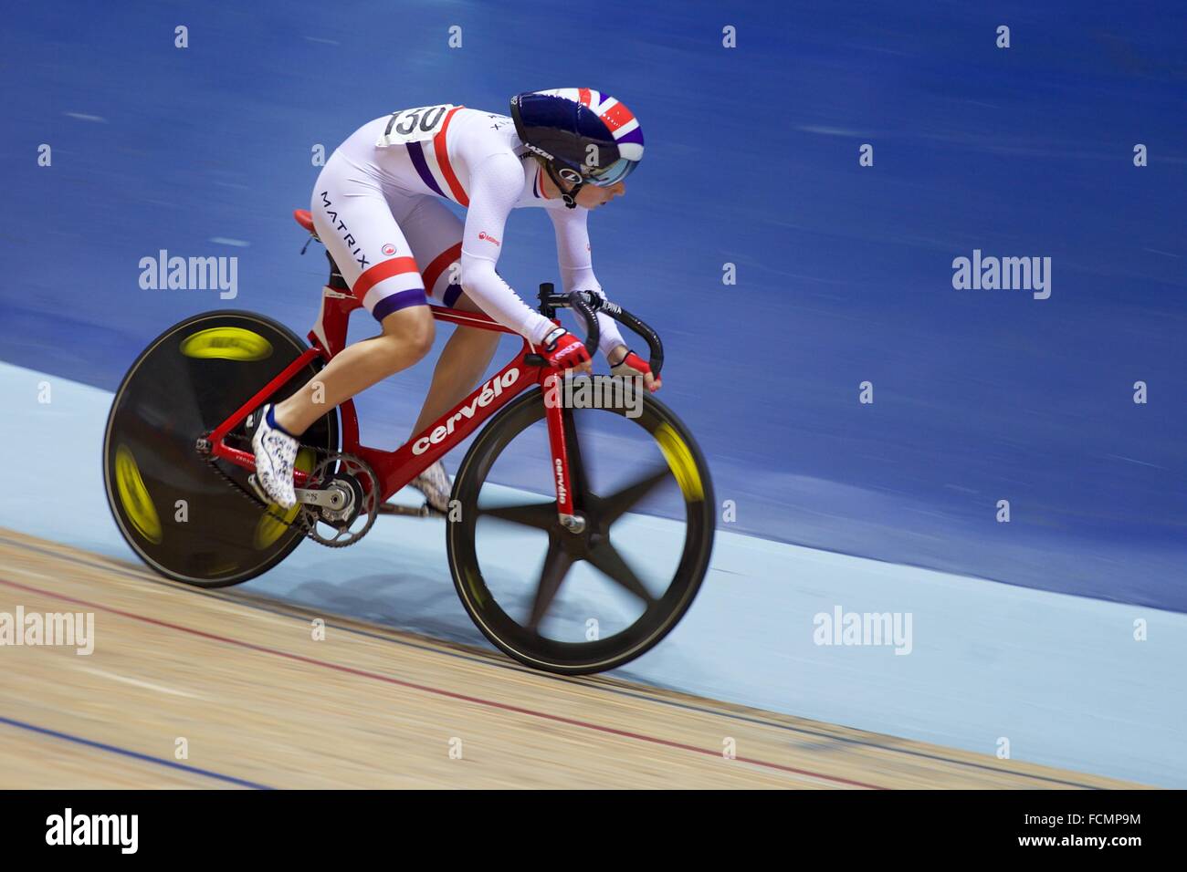 Nationalen Cycling Centre, Manchester, UK. 23. Januar 2016. Revolution-Serie. Laura Trott Reiten für Matrix Fitness. Bildnachweis: Aktion Plus Sport/Alamy Live-Nachrichten Stockfoto