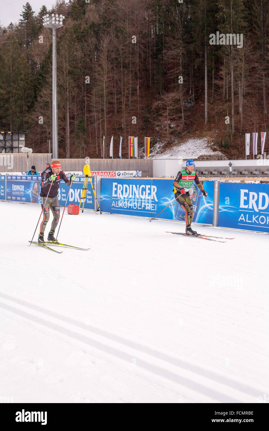 Ruhpolding, Deutschland, 01.06.2016: Deutsche Ausbildung vor der Biathlon-WM in Ruhploding Stockfoto