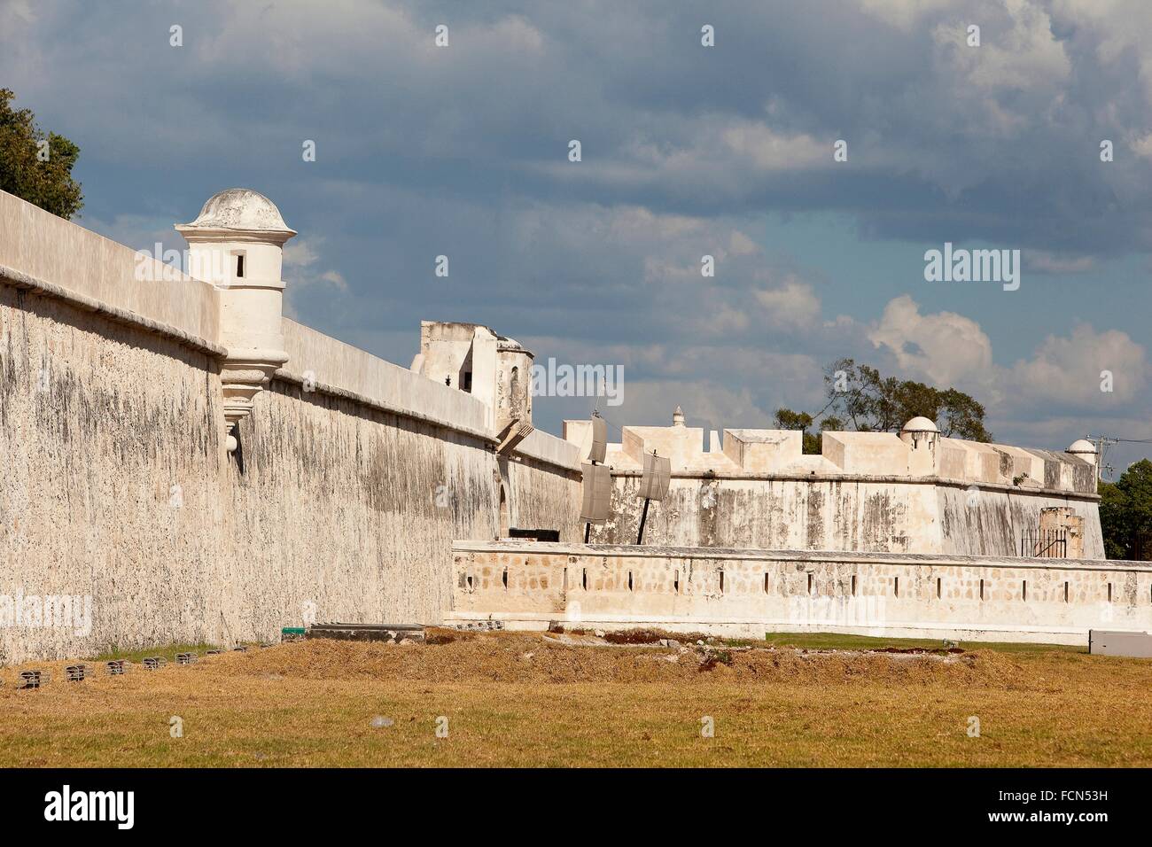 Baluerte de Sn. Francisco, historische Festung in der Mitte von Campeche, Campeche, Yucatan, Mexiko, Zentralamerika. Stockfoto