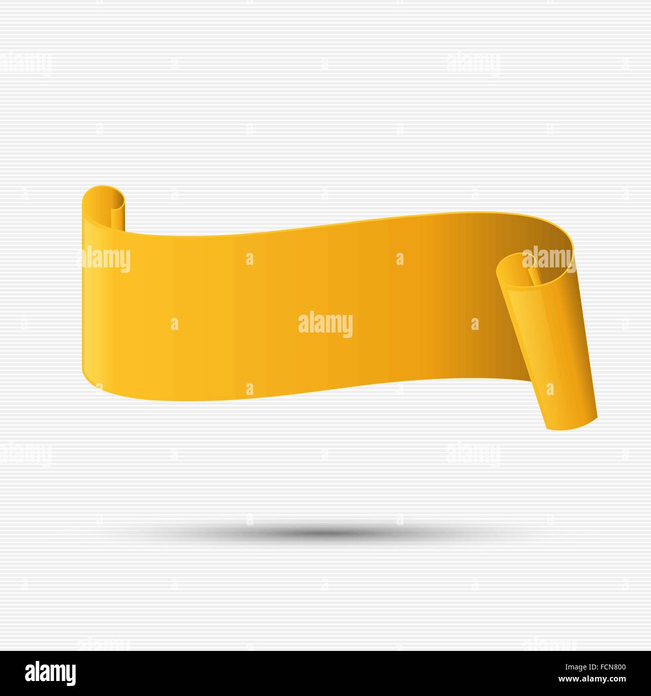 Abstrakte gelbe geschwungene Papier Banner für Ihr design Stock Vektor