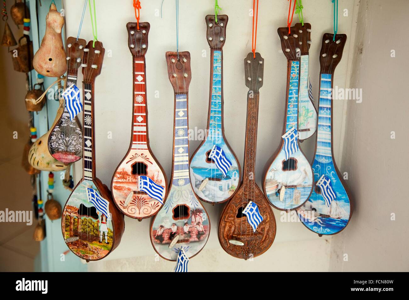 Shop Verkauf traditioneller griechischer Musik-Instrumente in der