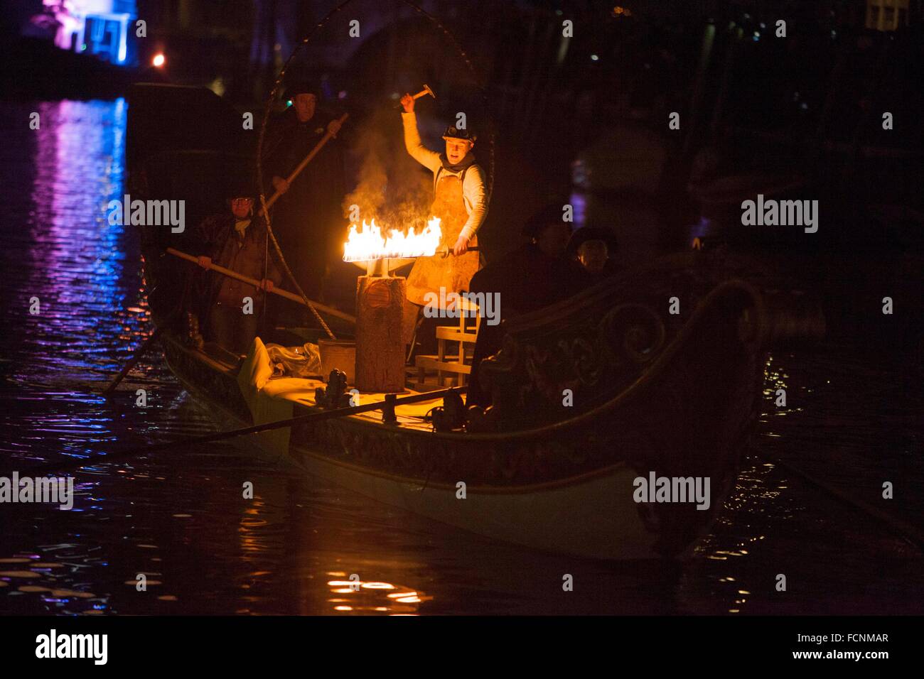 Venedig, Italien. 23. Januar 2016. Festival auf dem Wasser, Venedig, Italien. Bildnachweis: Manuel Bianconi/Alamy Live-Nachrichten Stockfoto