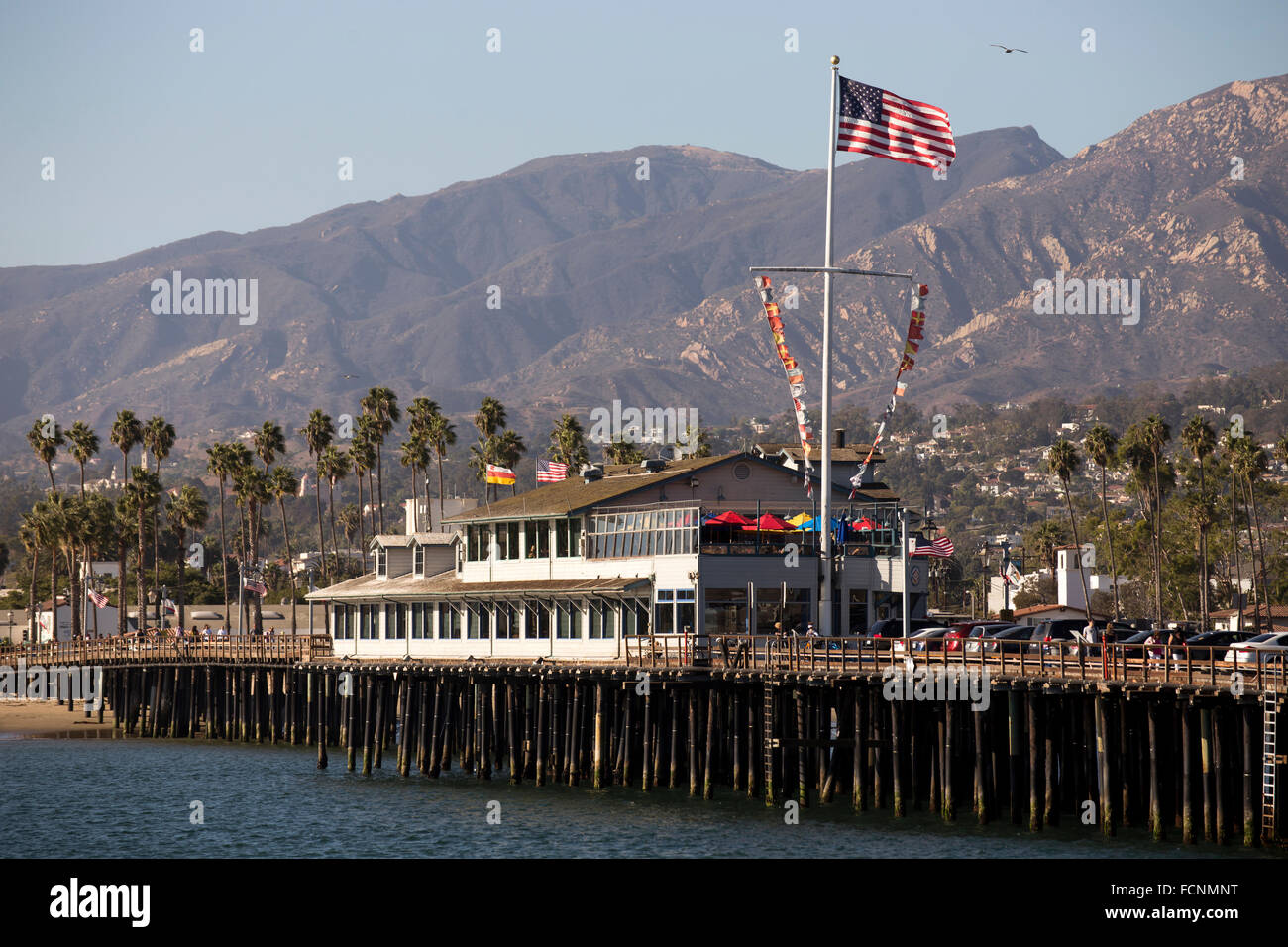 Ein Blick auf Santa Barbara pier Stockfoto