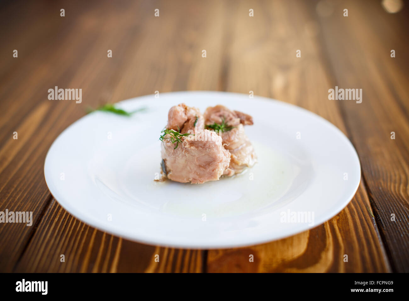 Stück von Lebertran Stockfoto