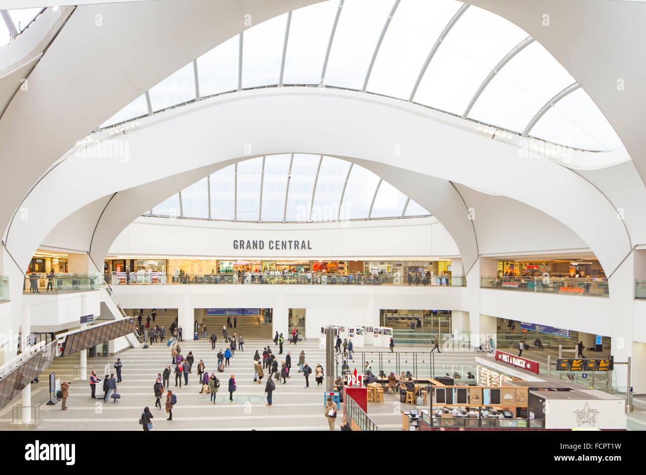 Birminghams Grand Central Shopping-Center und den renovierten Bahnhof New Street, Birmingham, England, UK Stockfoto