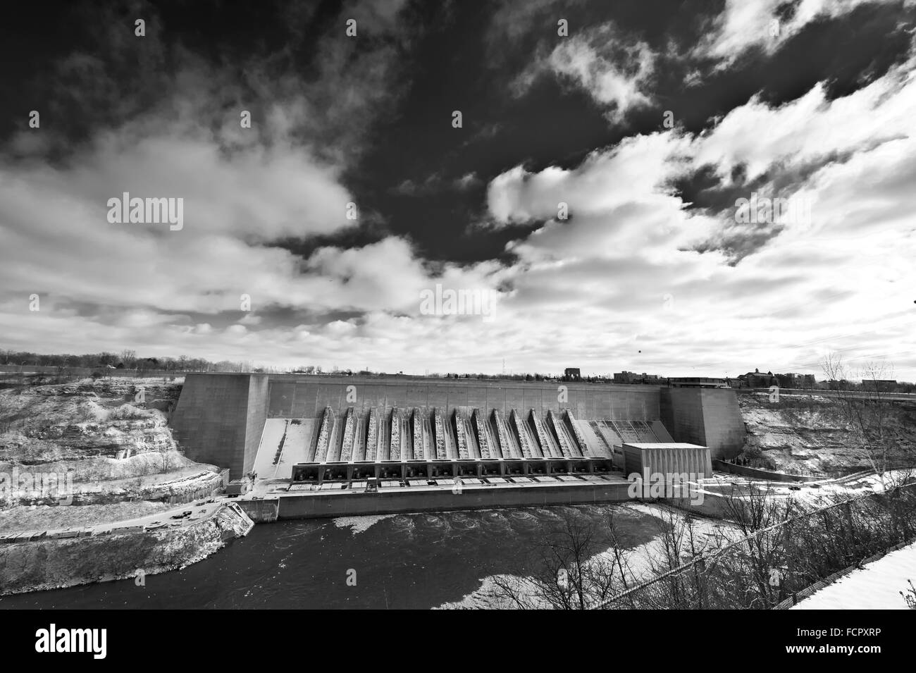 Niagarafälle hydroelectric Erzeugungsanlage Stockfoto