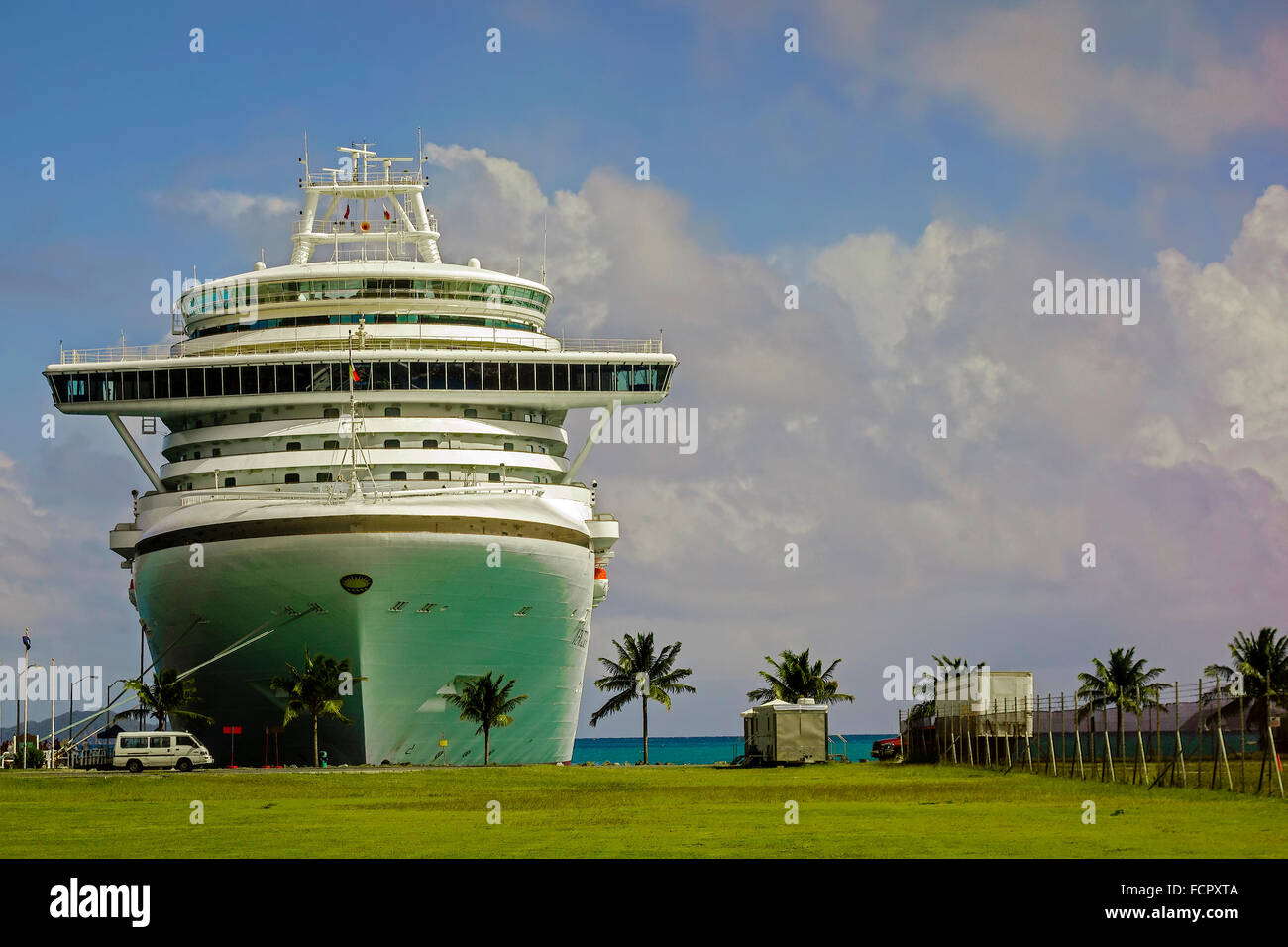 Kreuzfahrtschiff auf Tortola British Virgin Islands Stockfoto