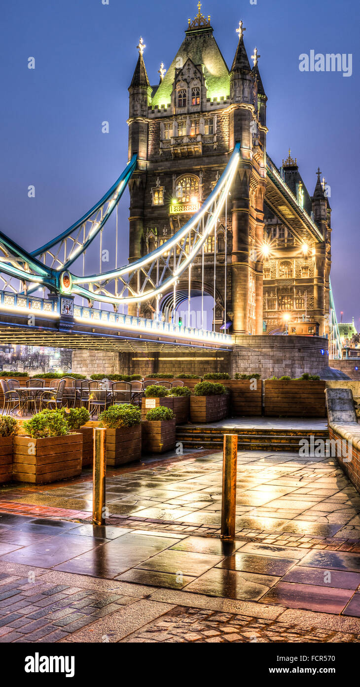 HDR-Bild der Tower Bridge Stockfoto