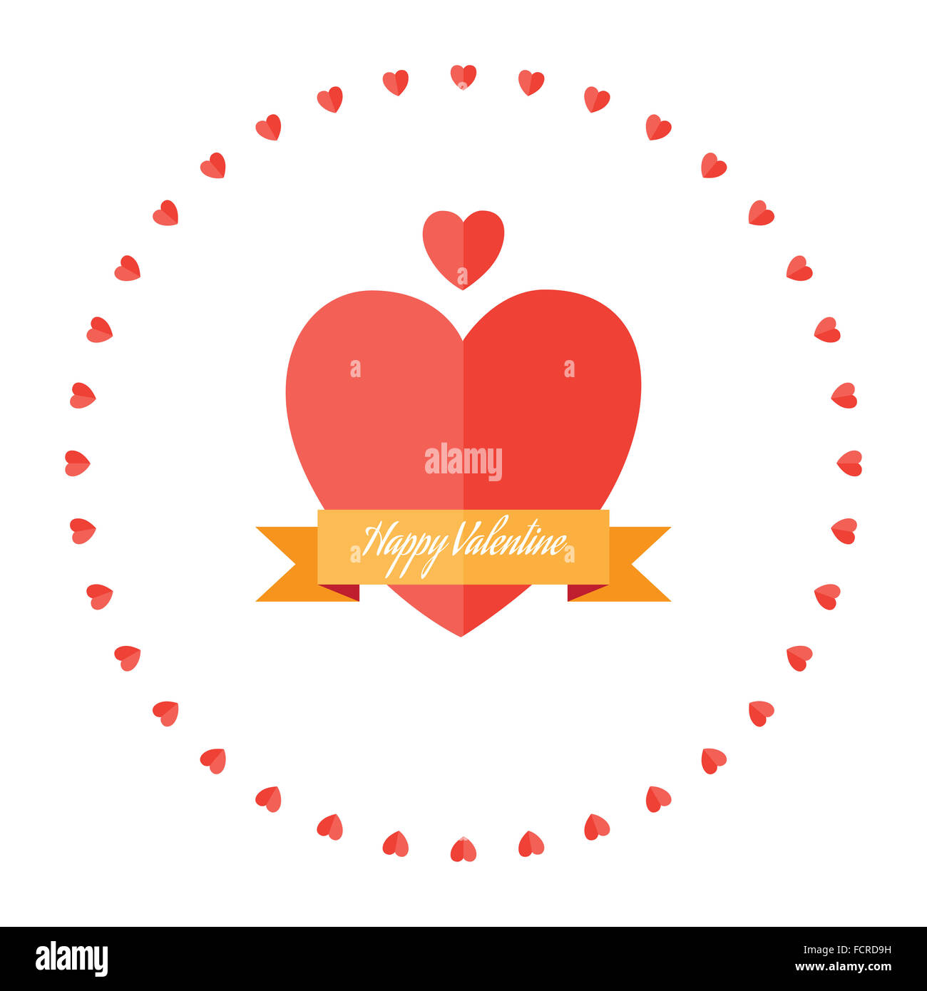 Vektor-Illustration von flachen Stil Valentine-Wunsch-Design-Elemente. Stockfoto