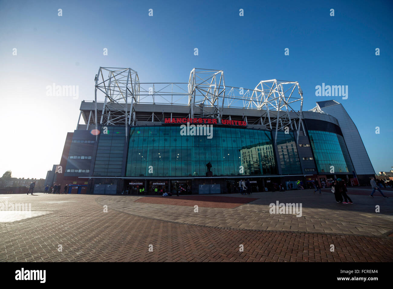 Manchester United Fußball Stadion Old Trafford Stockfoto