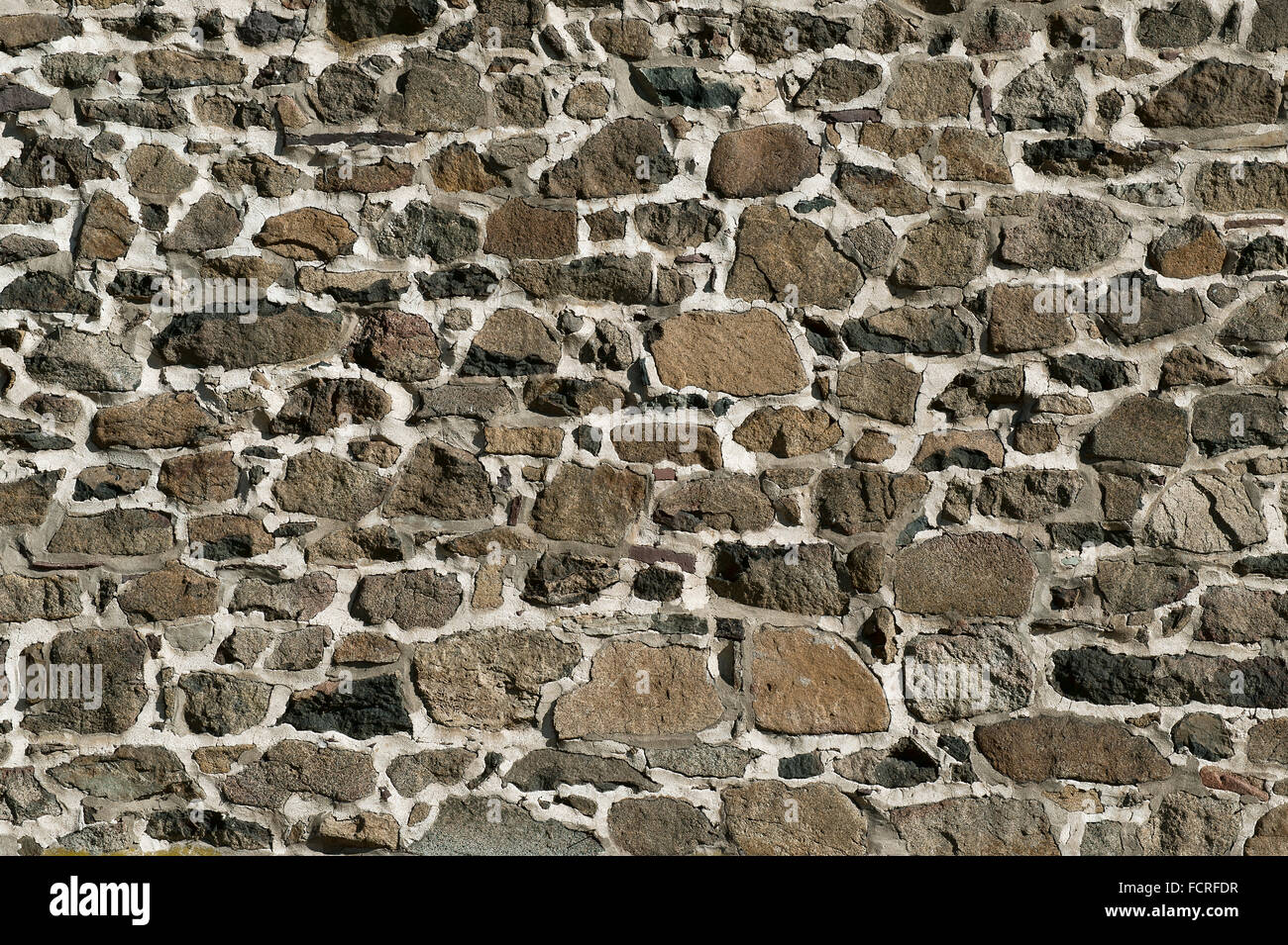 Fieldstone Wand. Stockfoto