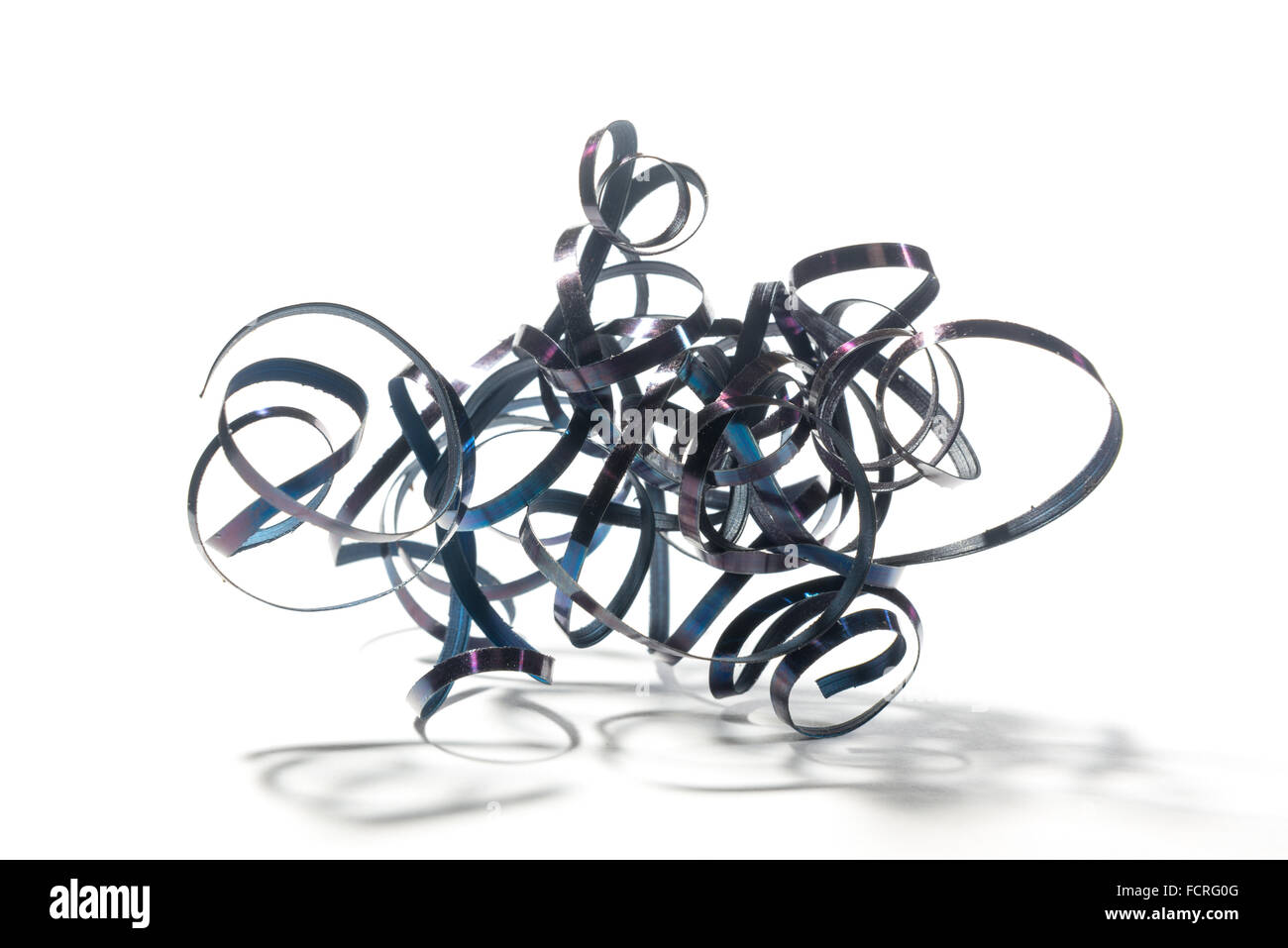 Metall-Spirale Späne von der Drehstahl Stockfoto