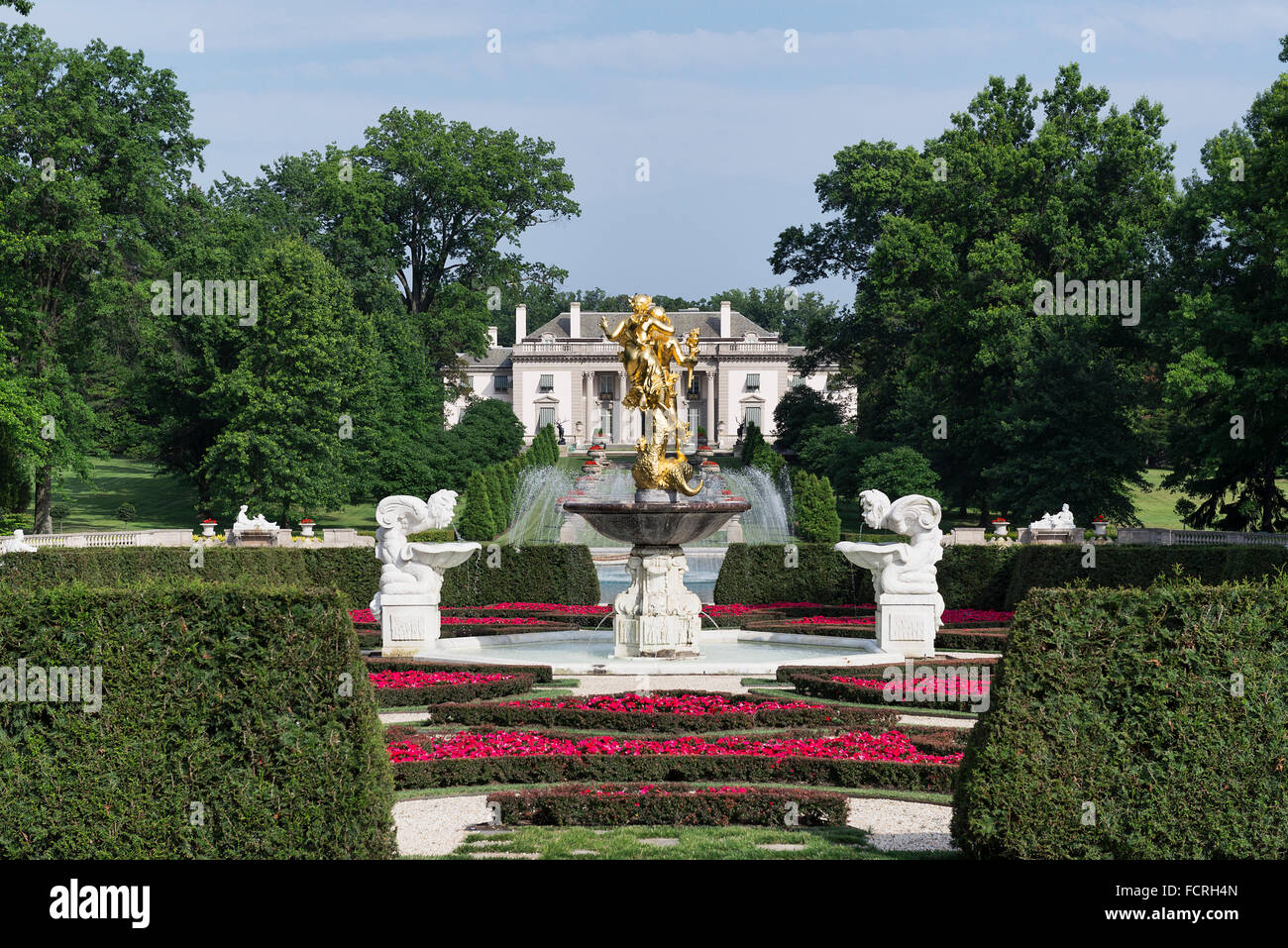 Leistung-Statue, Nemours Mansion und Gärten, Wilmington, Delaware, USA Stockfoto
