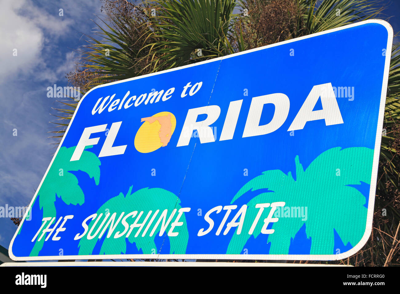 'Welcome to Florida' Zeichen Stockfoto