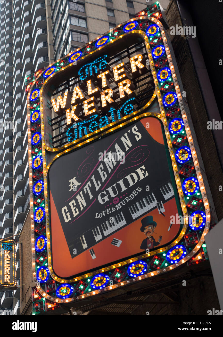 Ein Gentleman's Guide zu Love and Murder Marque am Broadway Stockfoto