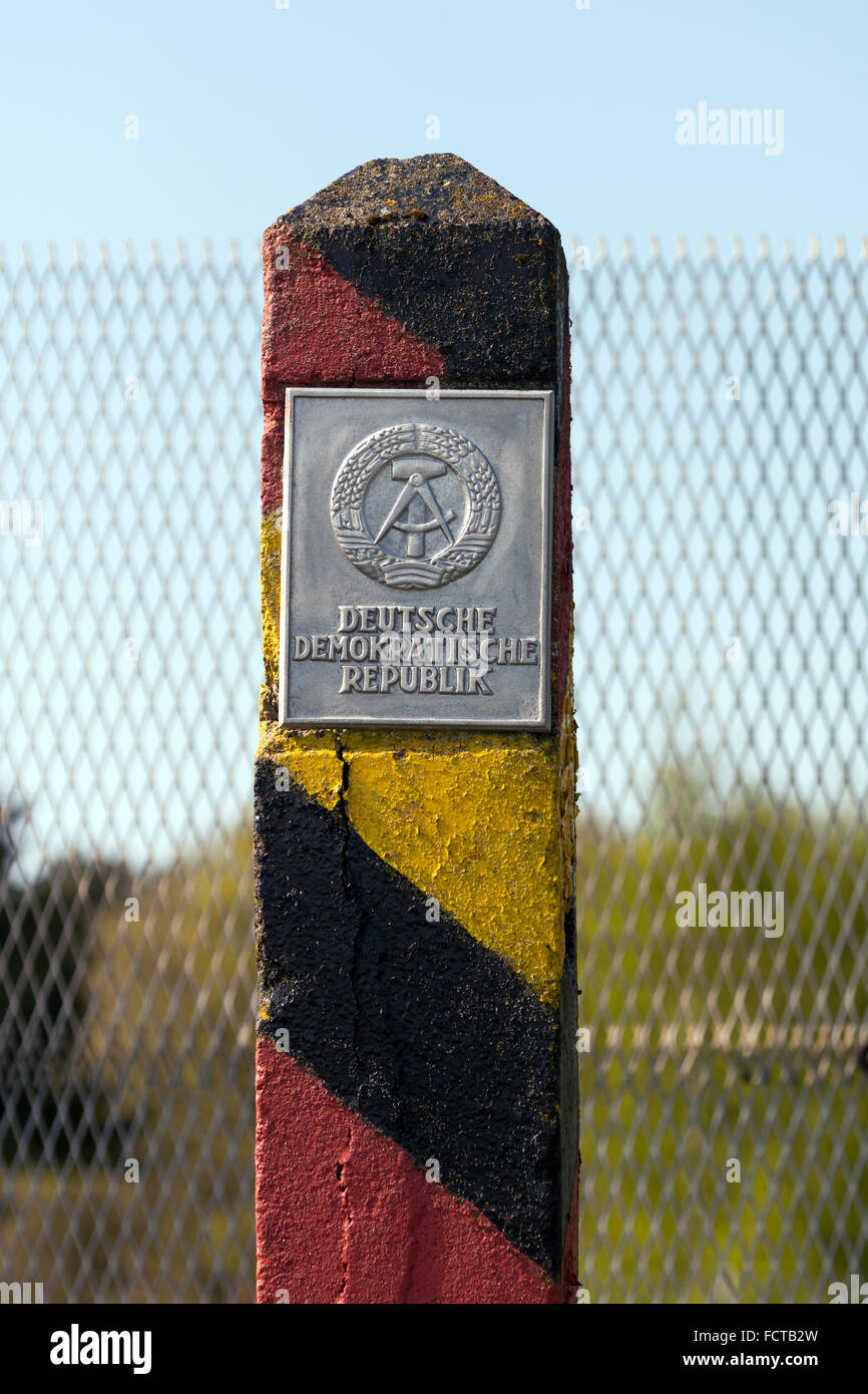 An die ehemalige innerdeutsche Grenze in Deutschland Stockfoto