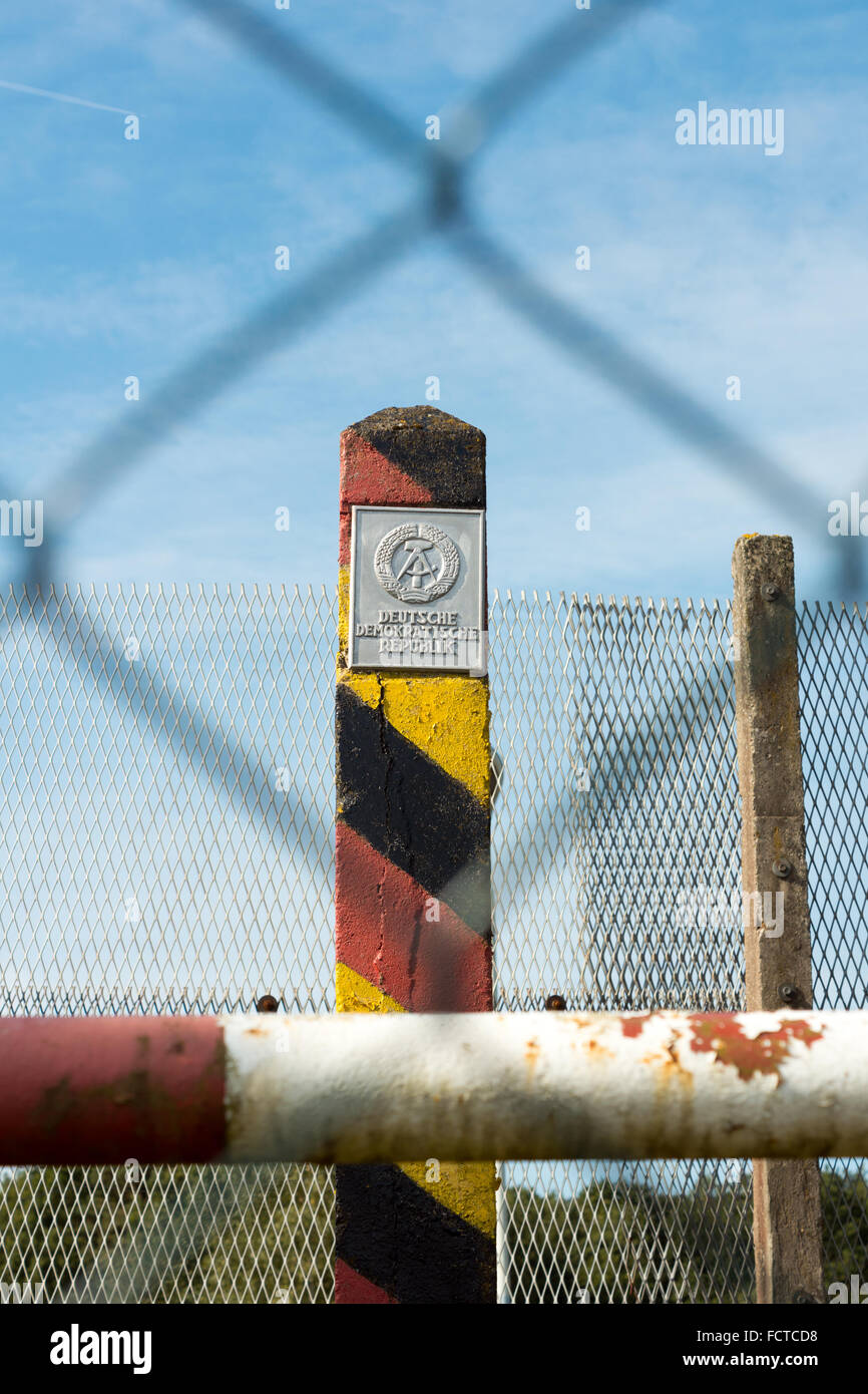 An die ehemalige innerdeutsche Grenze in Deutschland Stockfoto