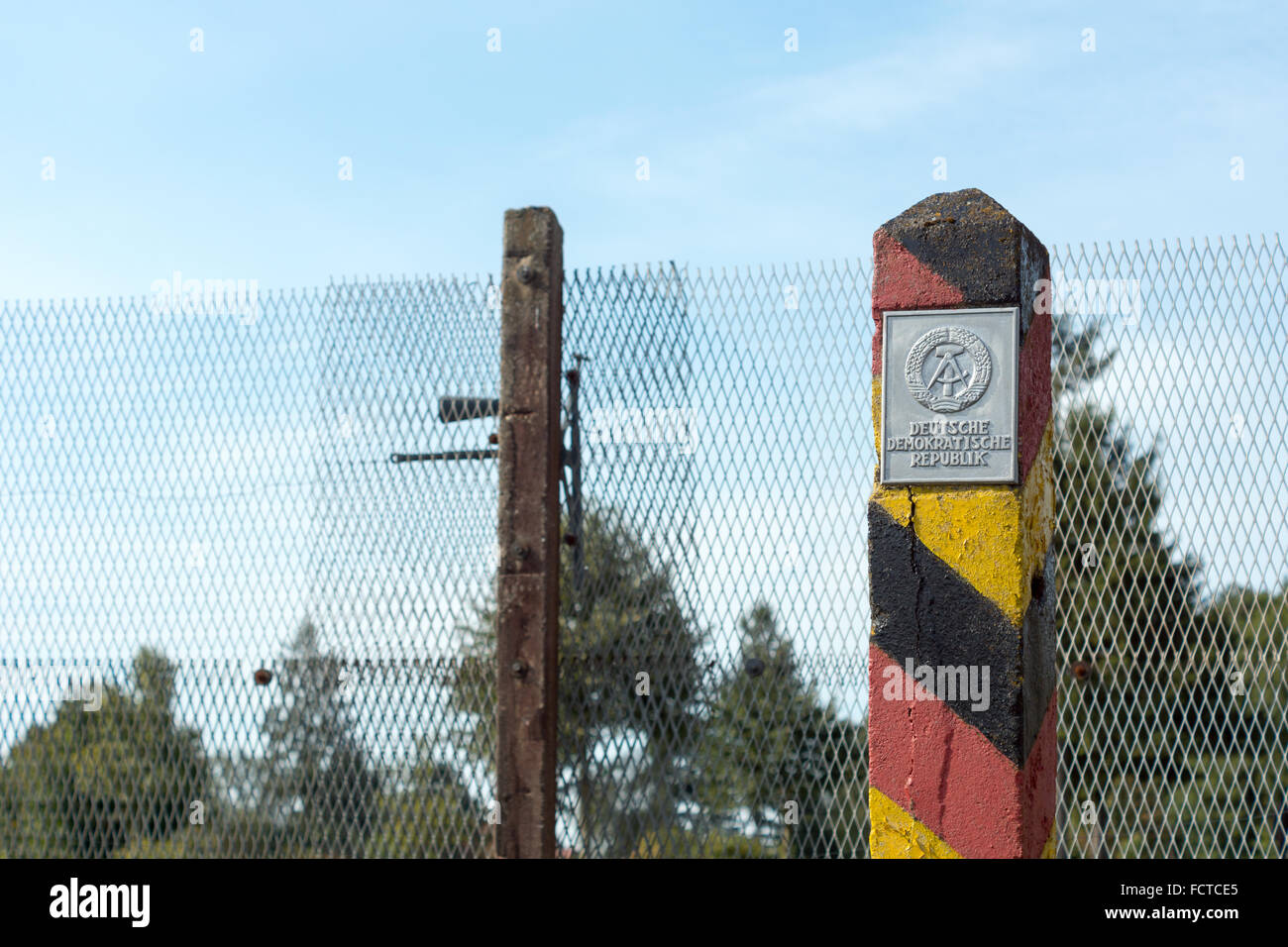 An die ehemalige innerdeutsche Grenze in Deutschland Stockfoto