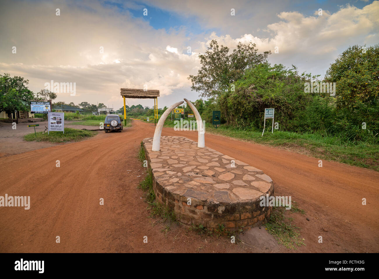 Tor zum Murchison Falls National Park, Uganda, Afrika Stockfoto