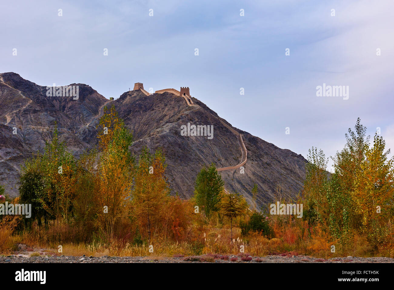 China, Provinz Gansu, Jiayuguan, die Festung am Westende der großen Mauer, UNESCO-Welterbe Stockfoto