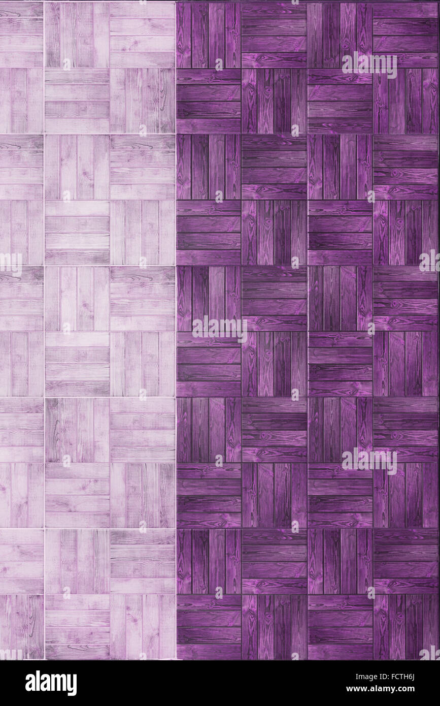moderne Fliesen Wand Textur für Interieur in lila Farbe Stockfoto