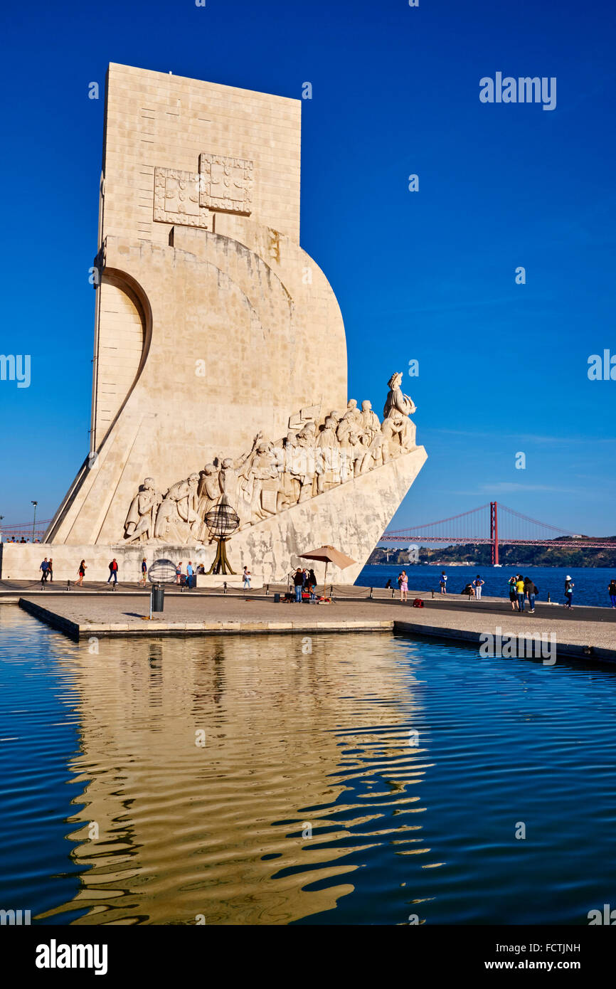 Portugal, Lissabon, Belem, Padrão Dos Descobrimentos (Denkmal der Entdeckungen Stockfoto