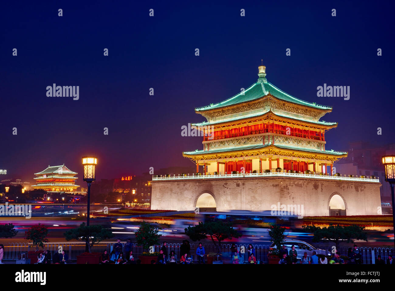 Shaanxi xian bell tower 14th century qing Fotos und Bildmaterial in